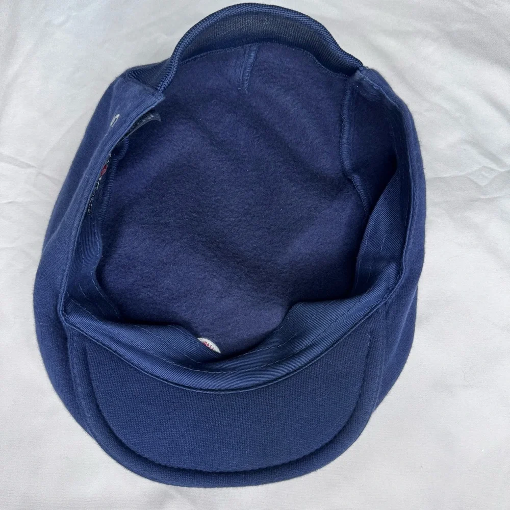 2004 Roots Greece Olympics Team USA Blue Flat Cap Newsboy Cabbie Beret Hat S/M - Picture 9 of 12